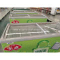 Glass top chest freezer for fish and seafood